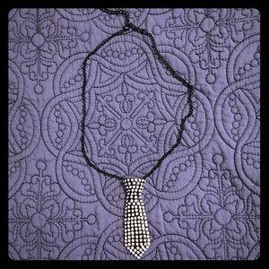 Crystal necktie necklace